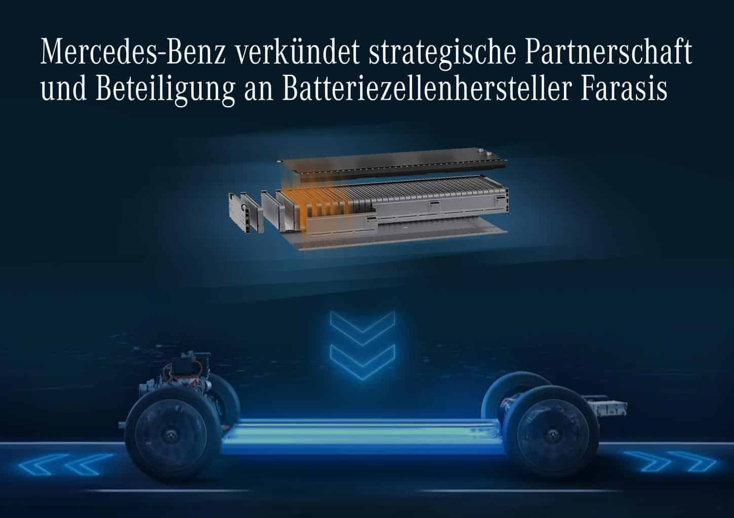 Cover Image for Mercedes verkündet Partnerschaft und Beteiligung an Batteriezellenhersteller Farasis