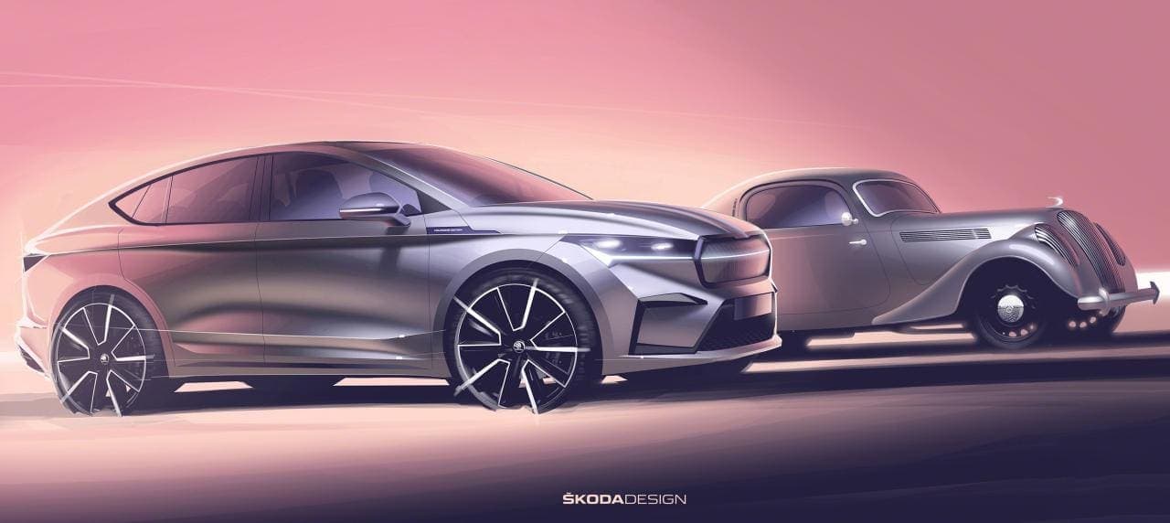 Cover Image for Škoda: So schaut das Škoda Enyaq Coupé iV aus – Designskizze