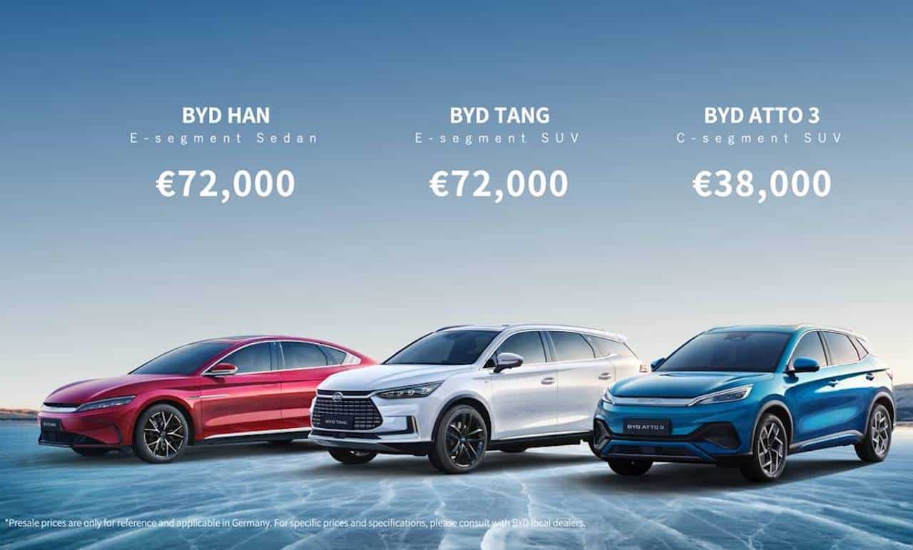 Cover Image for BYD bringt drei Elektro-Modelle ab 38.000 Euro nach Europa