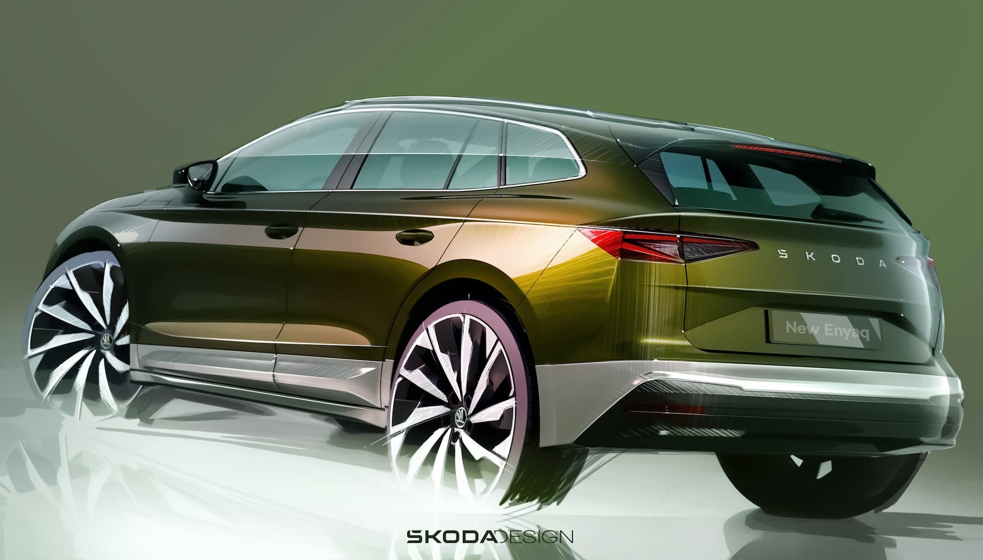 Cover Image for Erste Skizzen: Škoda teasert Enyaq-Facelift an
