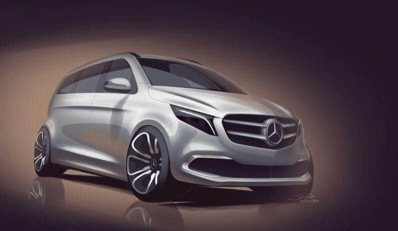 Die neue Mercedes-Benz V-Klasse – Designskizze