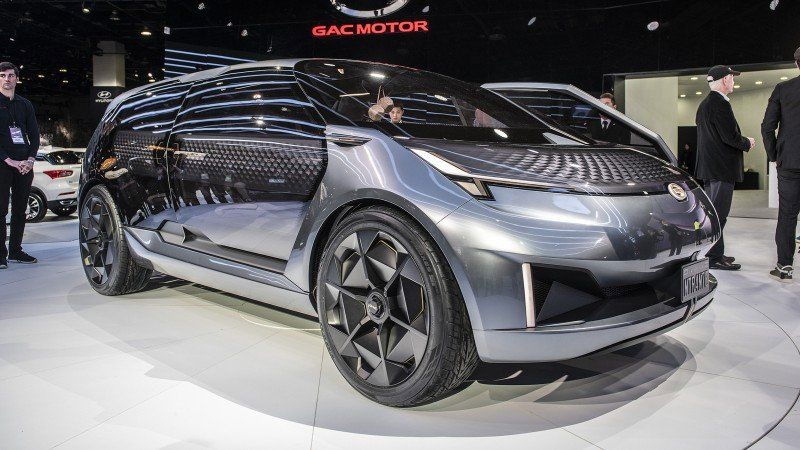 Blick auf das Konzeptfahrzeug ENTRANZE von GAC Motor