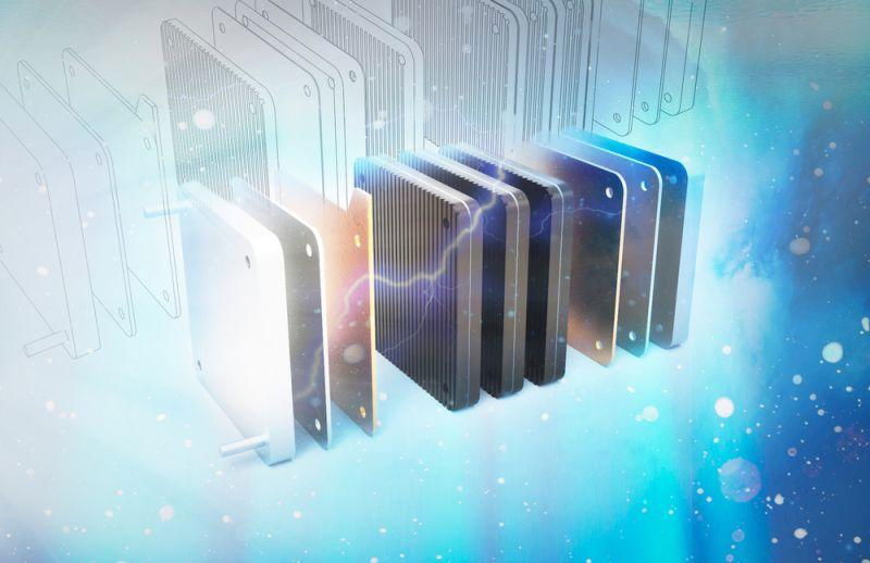 Brennstoffzellen-Technologie symbolisch dargestellt