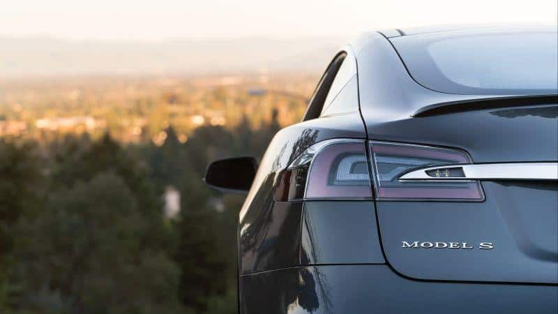 Elektroautos Tesla Model S Heckansicht