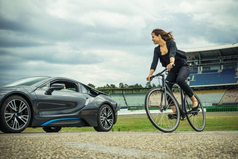 e4 Testival Hockenheimring - BMW i8 und E-Bike