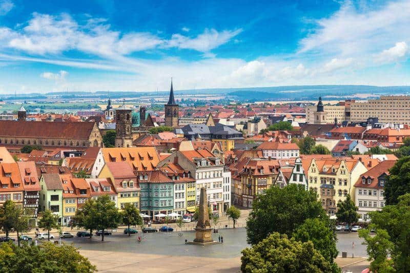 Blick auf Erfurt - künftiger Standort von CATL