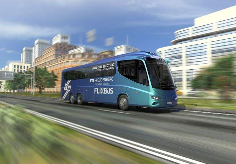 Freudenberg Fuel Cell Bus in the City