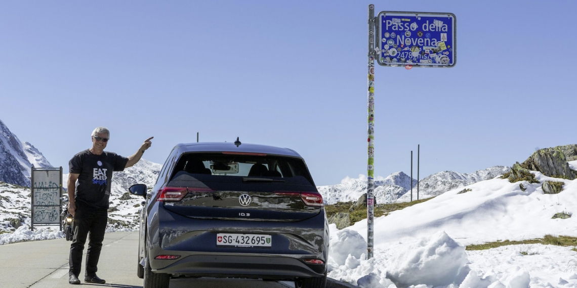Rekordfahrt im VW ID.3: Mit einer Batterieladung über 15 Pässe