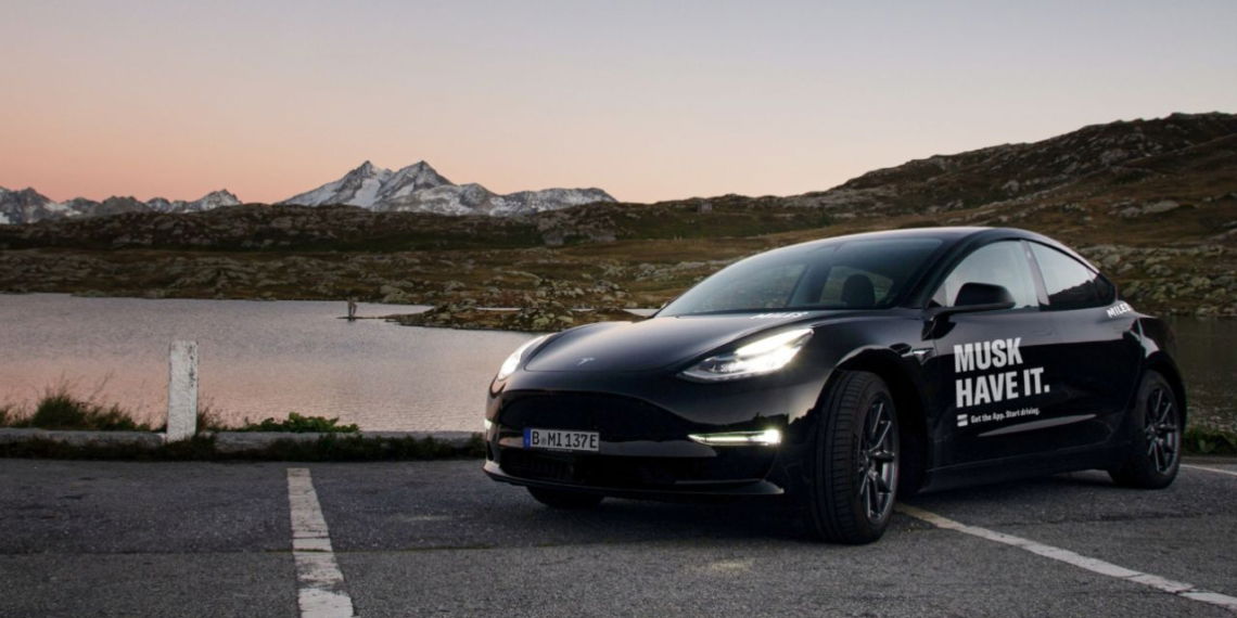 MILES: Flottet als erster Carsharing-Anbieter Tesla ein
