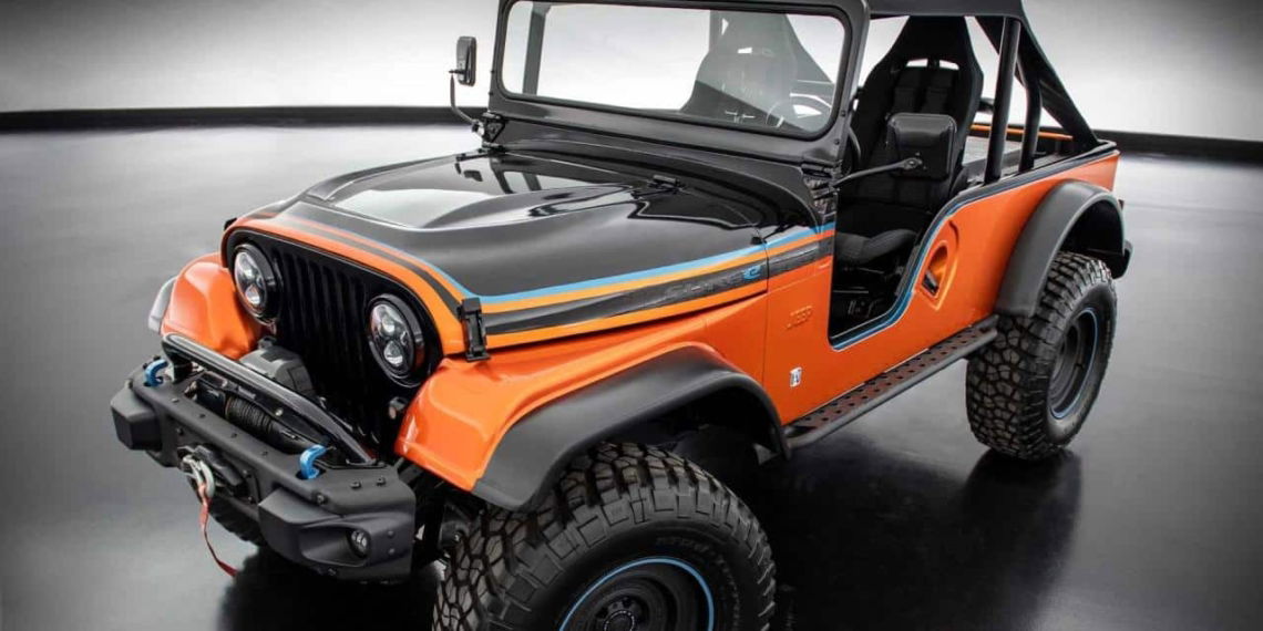 Mopar präsentiert Elektromotor-Kit in "Jeep CJ Surge Retro EV"