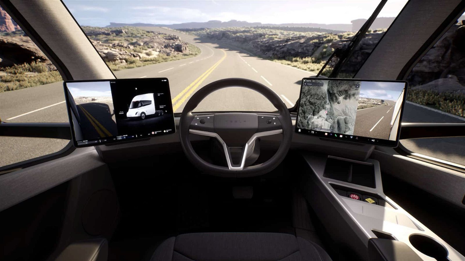 Tesla-Semi-E-lkw-cockpit