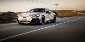 Unterwegs im Prototypen des Audi e-tron GT MJ 2024