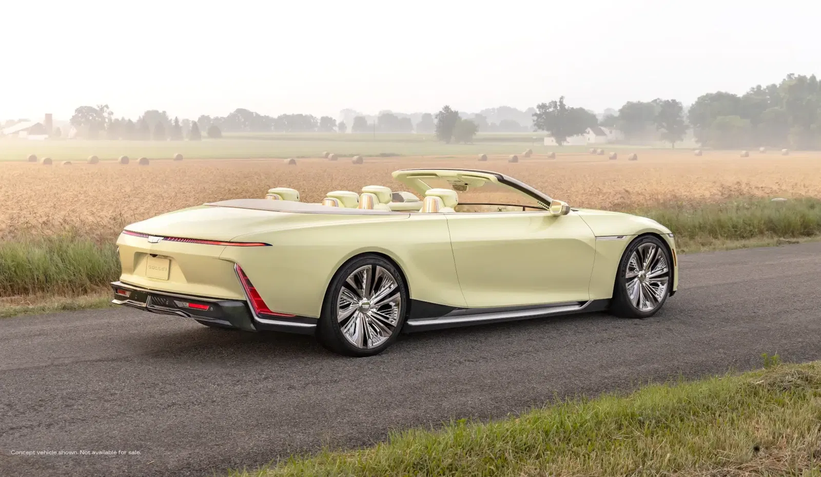 Cadillac-Studie: Luxus-Elektro-Cabrio Sollei hat auch Schampus an Bord