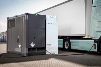 Volvo-Batteriespeicher-Ladestation